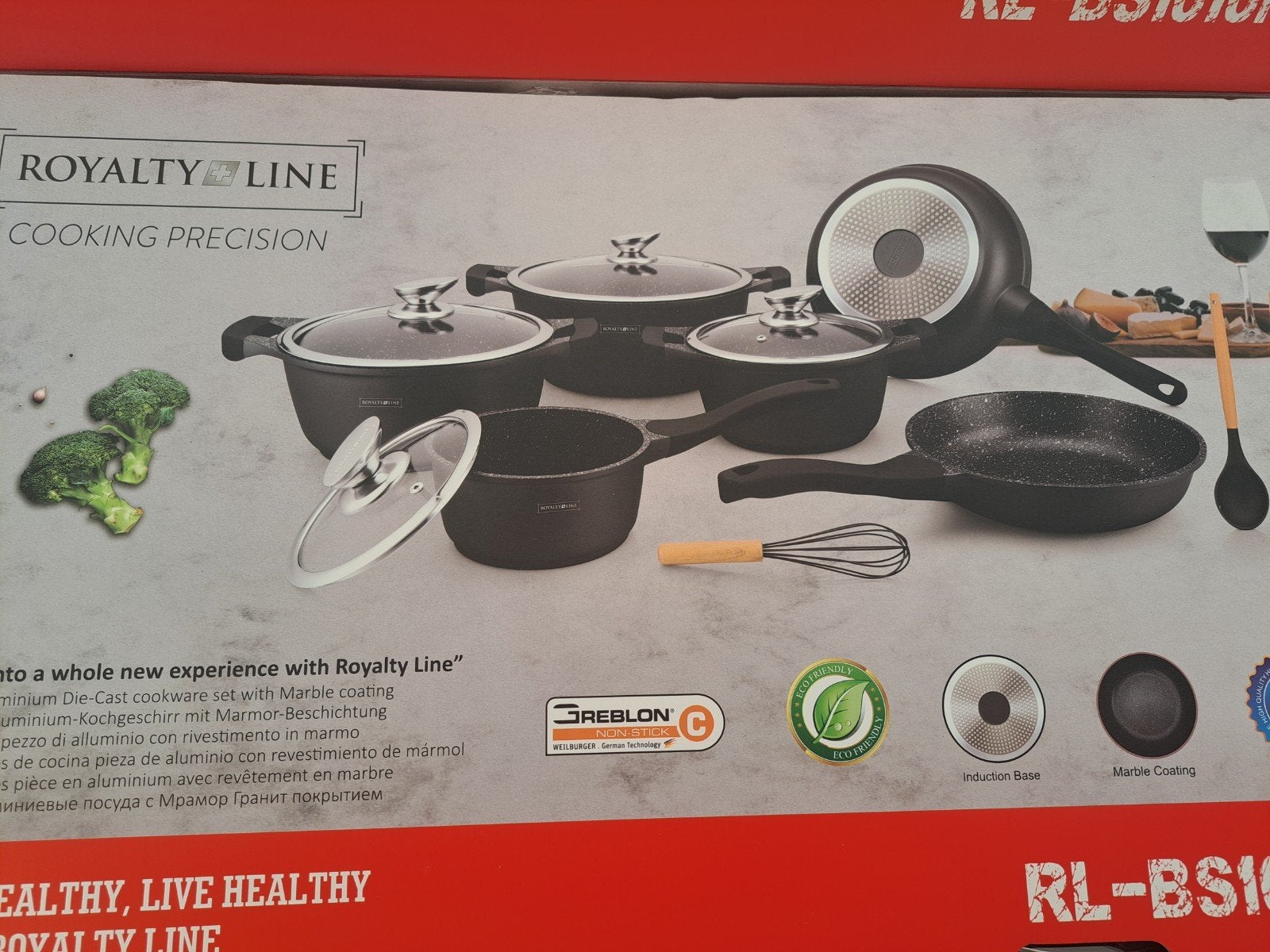 Royalty Line Pannenset 12-delig - Nieuw in doos, Huis en Inrichting, Keuken | Potten en Pannen, Ophalen, Pannenset, Met deksel