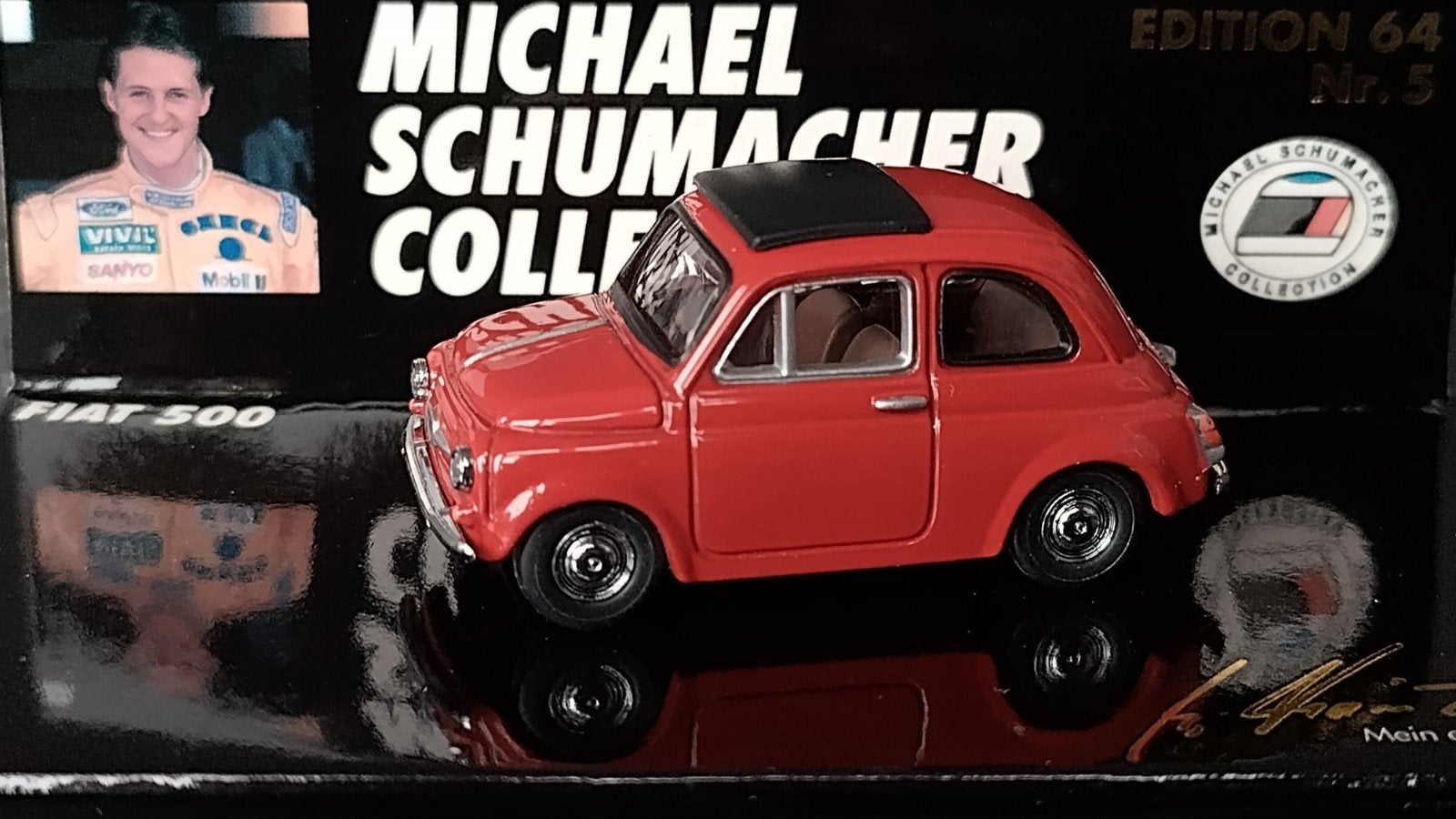 Fiat 500 Michael Schumacher 1:64 Minichamps Pol, Aachen Gernany, Auto, Verzenden, .
