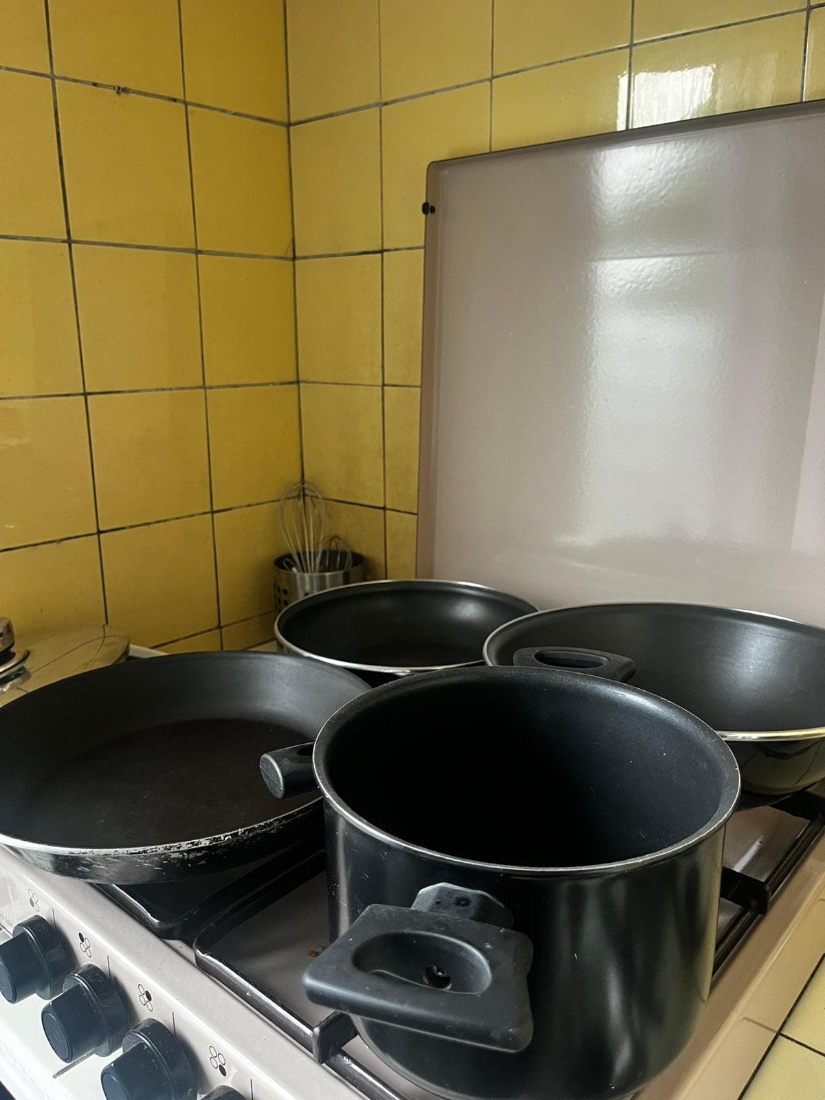 Pannenset, Ophalen, Gebruikt, Rvs, Pannenset