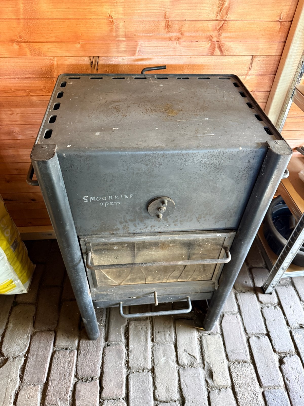 Harrie Leenders HL2 Houtkachel - Vintage houtskachel, Ophalen, Gebruikt, Houtkachel, Vrijstaand
