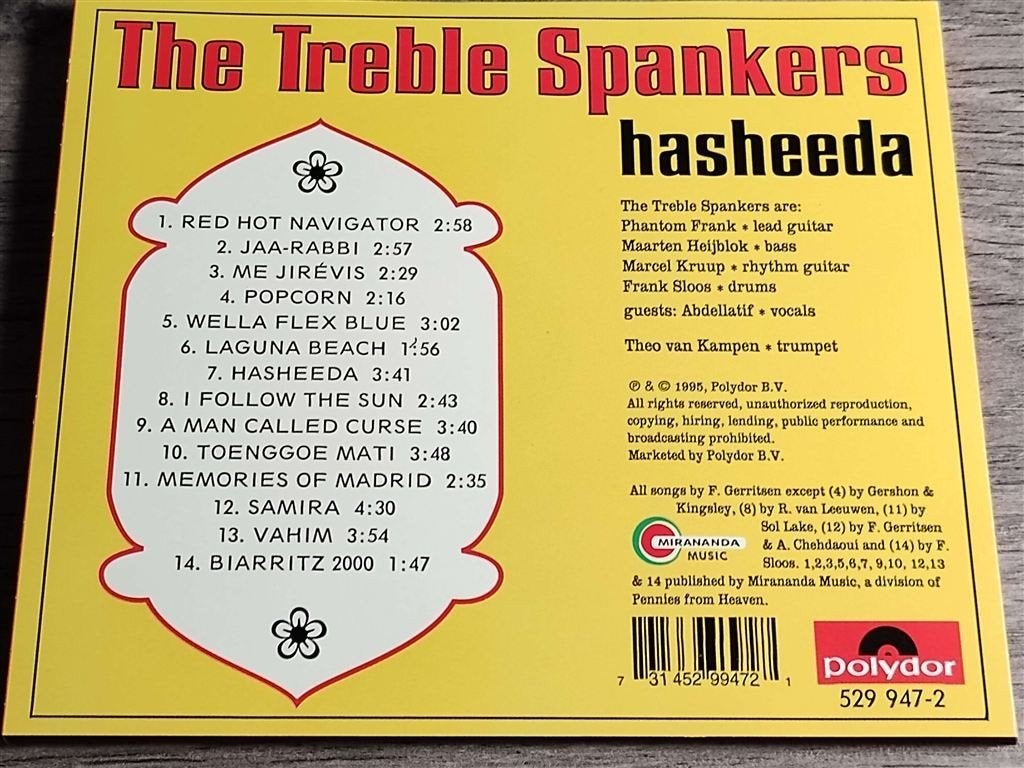 The Treble Spankers ‎- Hasheeda, Ophalen of Verzenden, Zo goed als nieuw, Poprock