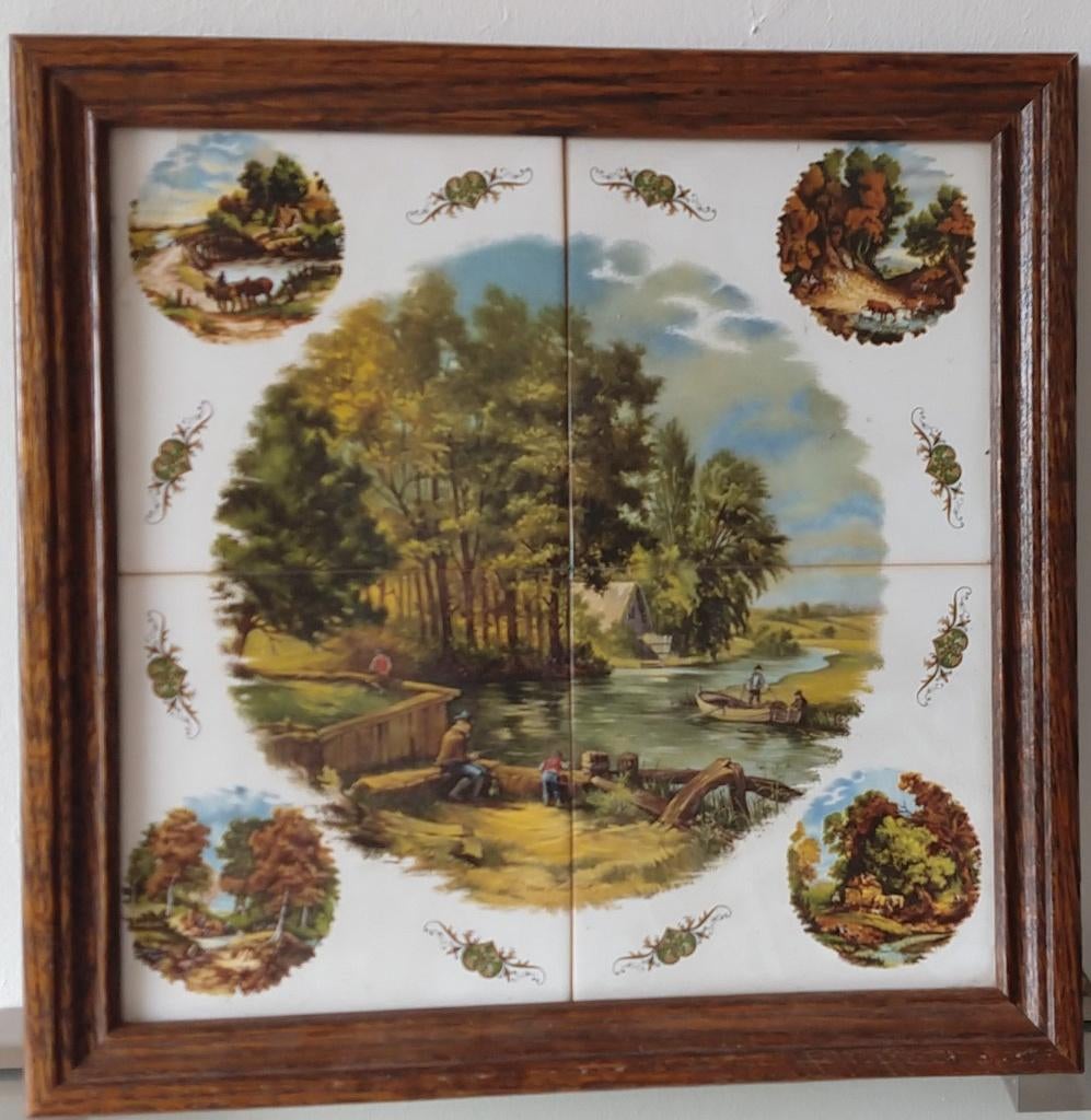 tegel plateau J.C. v Hunnik,  volgnr 32, Antiek en Kunst, Ophalen of Verzenden