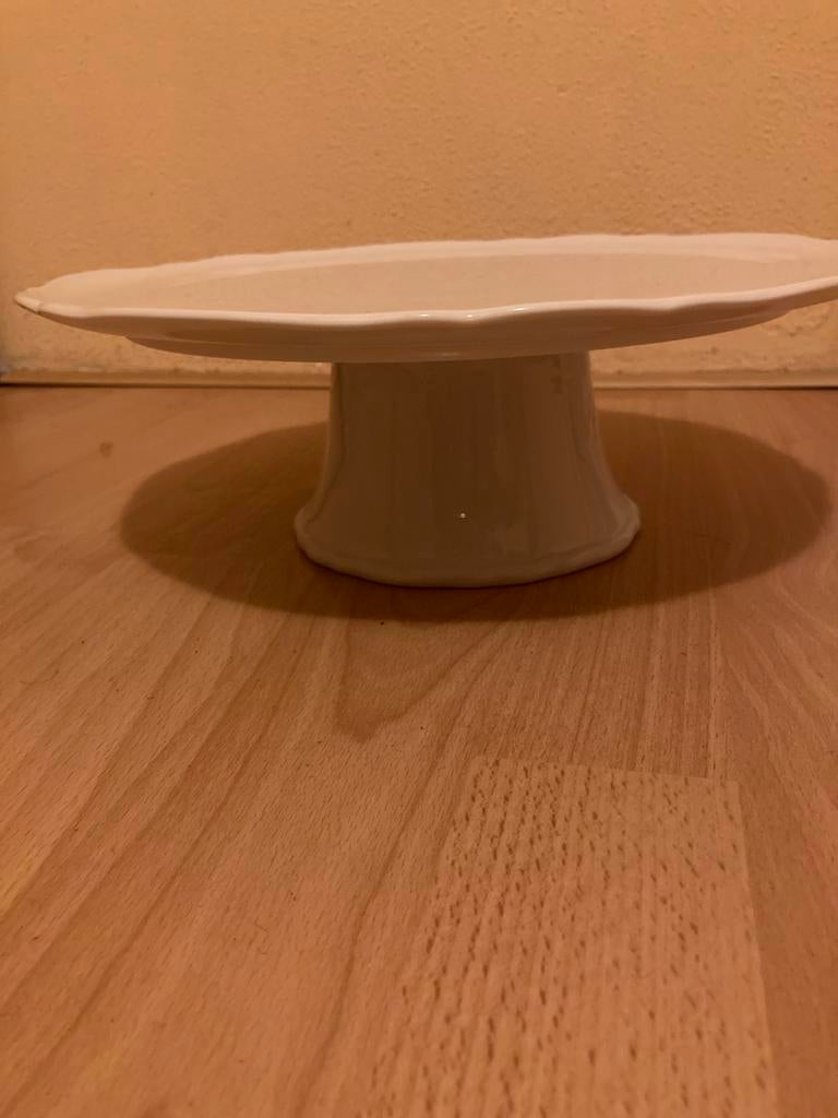 Witte taartstandaard / etagere, Ophalen, Keramiek, Overige typen, Zo goed als nieuw