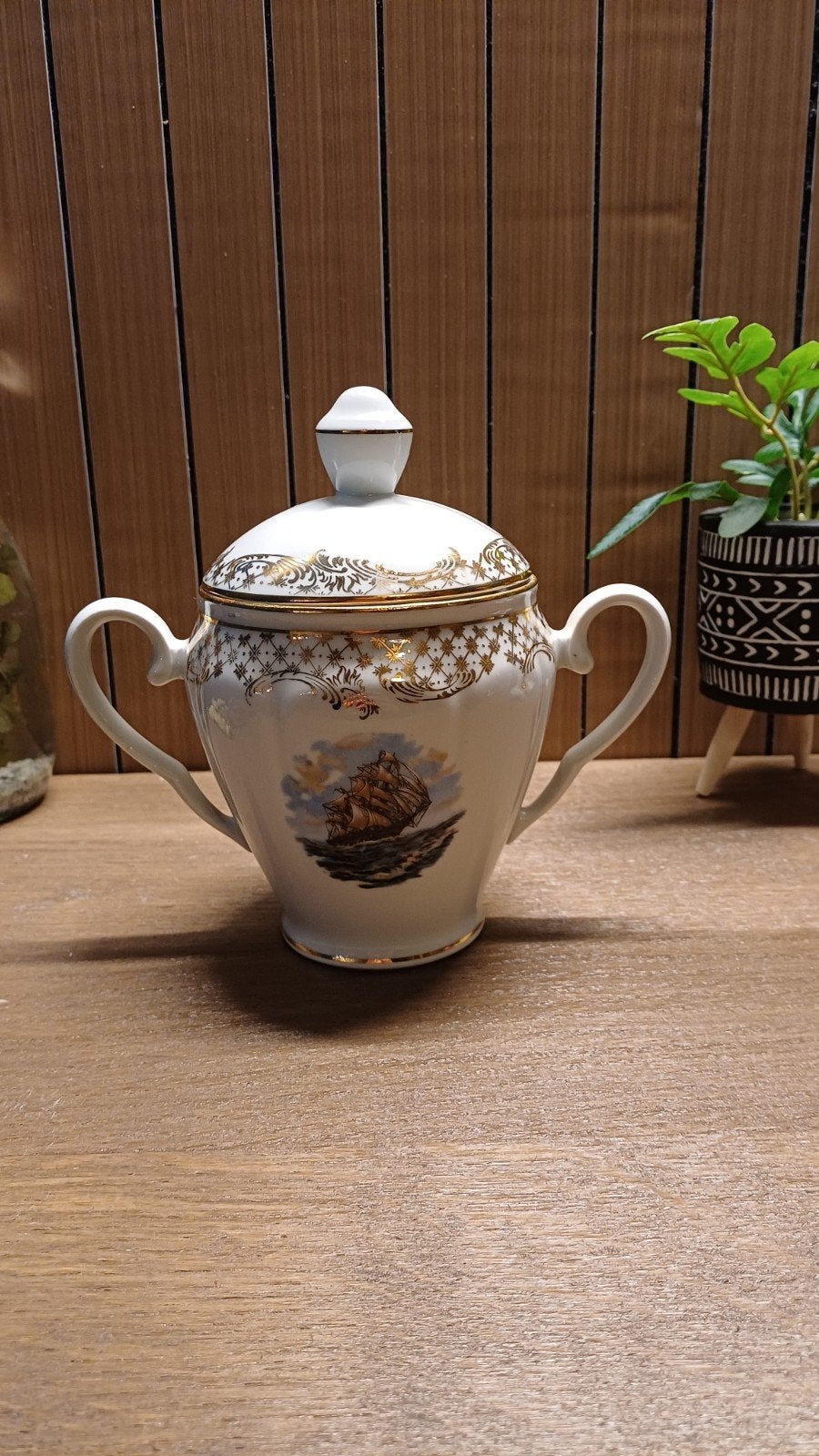 Prachtig Frans porseleinen suikerpot - Véritable Porcelaine, Antiek en Kunst, Ophalen of Verzenden