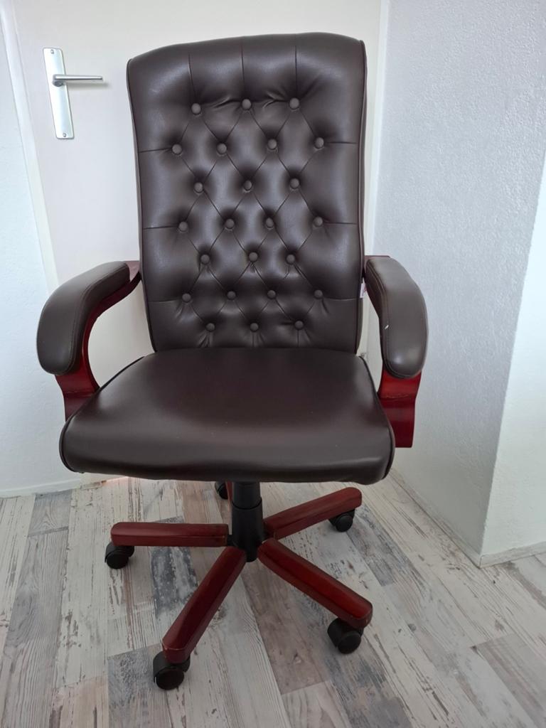 Bureaustoel, Ophalen, Gebruikt, Bruin, Bureaustoel