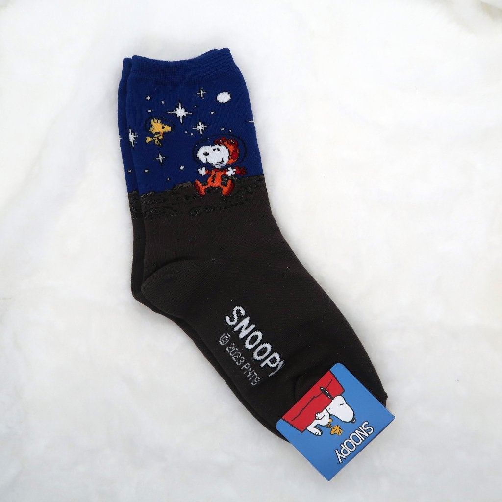Woodstock en Snoopy in de Ruimte Peanuts Comics Sokken, Verzamelen, Stripfiguren, Verzenden, Snoopy, Nieuw, Kleding