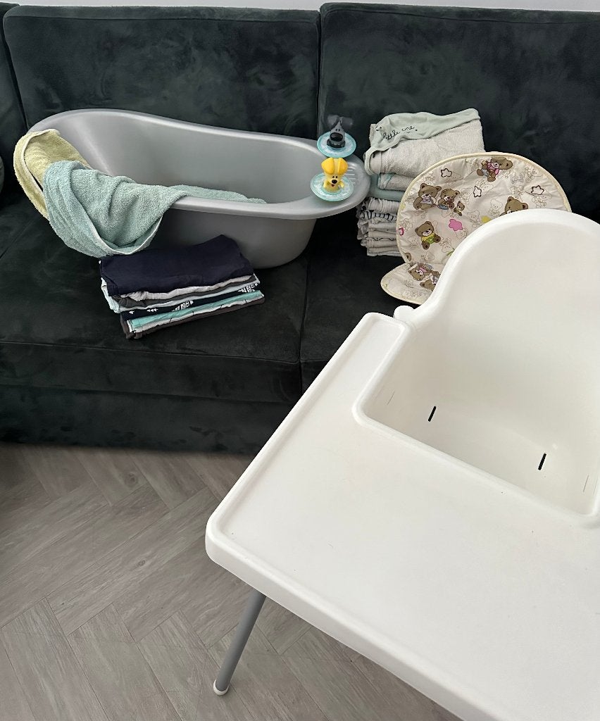 Grote pakket Babyverzorging, badje, boxkleed, voeding kussen, Kinderen en Baby's, Badjes en Verzorging, Ophalen of Verzenden, Zo goed als nieuw