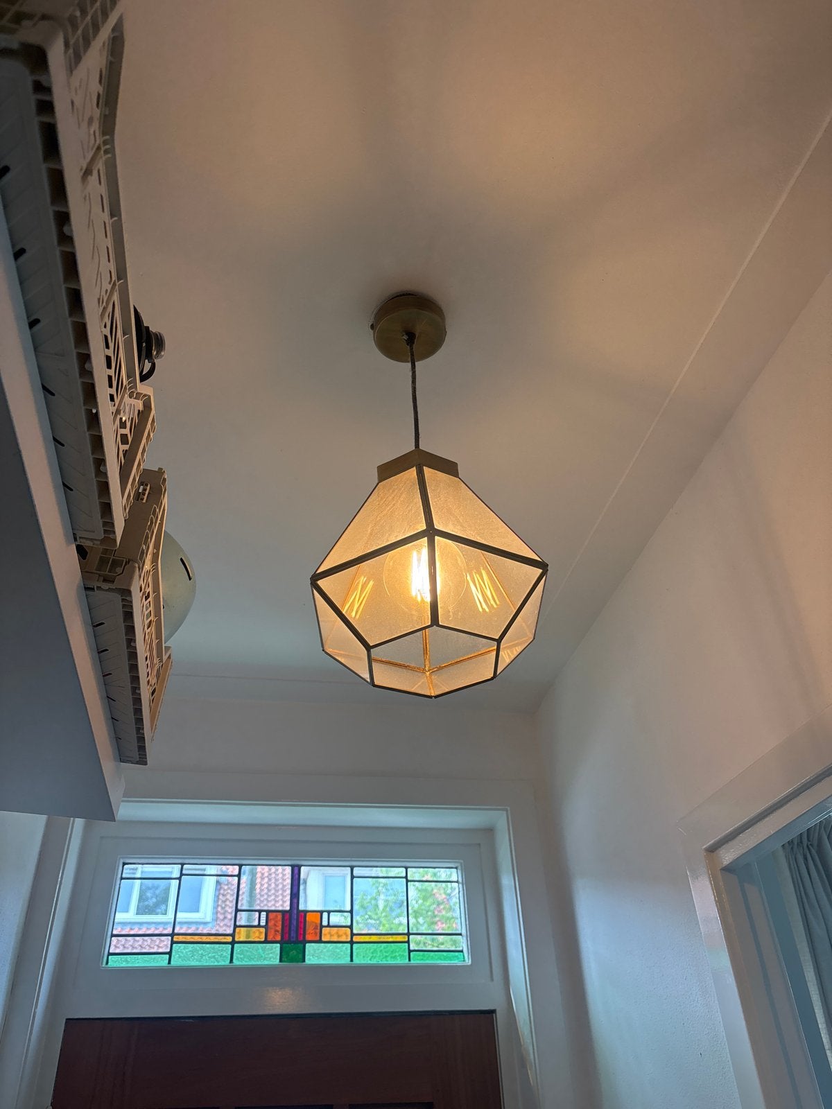 Karwei hanglamp inclusief LED lamp, Ophalen of Verzenden, Zo goed als nieuw, Metaal, E27 (groot)