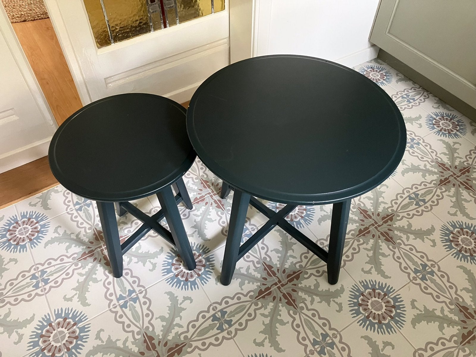 Kragsta (Ikea) bijtafelset, Gebruikt, Rond, Hout, Ophalen