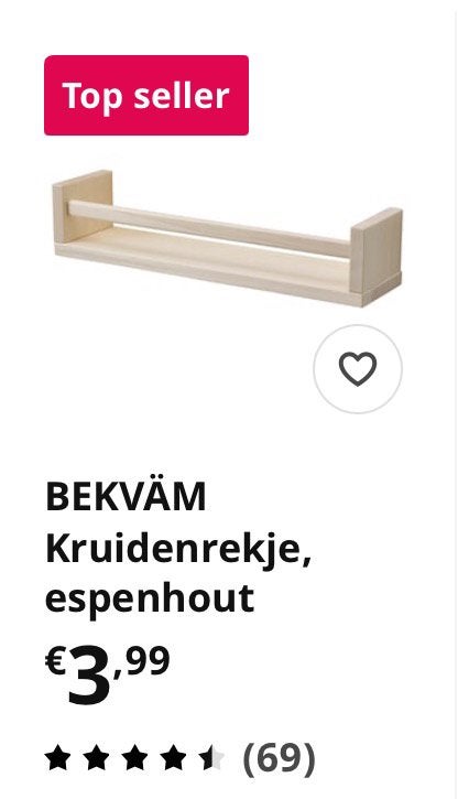 10x IKEA BEKVÄM kruidenrekjes, Ophalen of Verzenden, Zo goed als nieuw