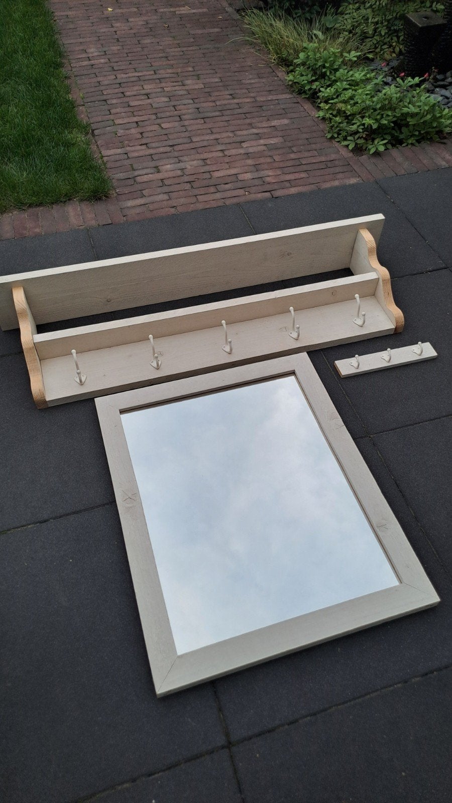 Kapstok, spiegel en kinderkapstok, Zo goed als nieuw, Minder dan 100 cm, Hout, Ophalen
