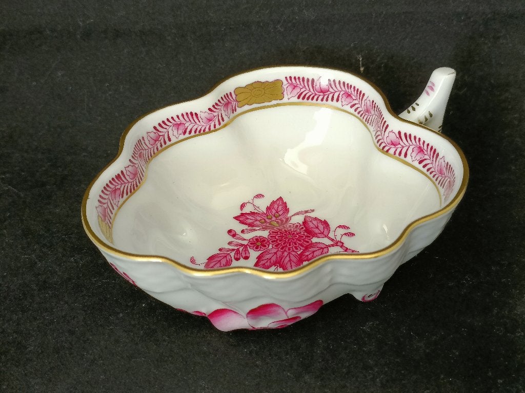 Herend Apponyi - roze schaaltje met bladvorm, Ophalen of Verzenden