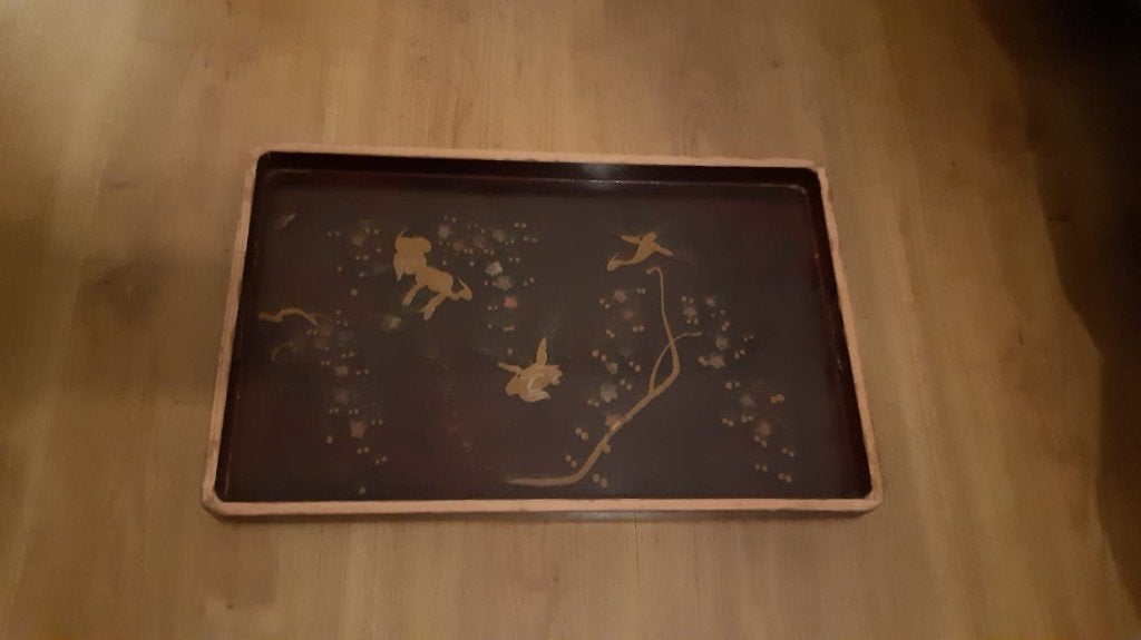 oud 'Japans' dienblad, lakwerk, Ophalen of Verzenden