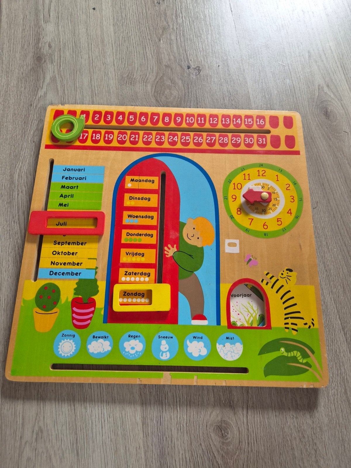 Houten kalender, Ophalen of Verzenden