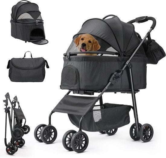 Hondenbuggy - 2-In-1 Wagen - Huisdieren - Vouwbare - Afneemb, Corvance B.V., Verzenden, Nieuw, Corvancebol@gmail.com