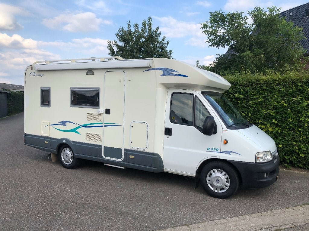 4pers Cristall H590 2.8JTD Vastbed Airco Solar 113.000km, Luifel, Fiat, Bedrijf, Hymer