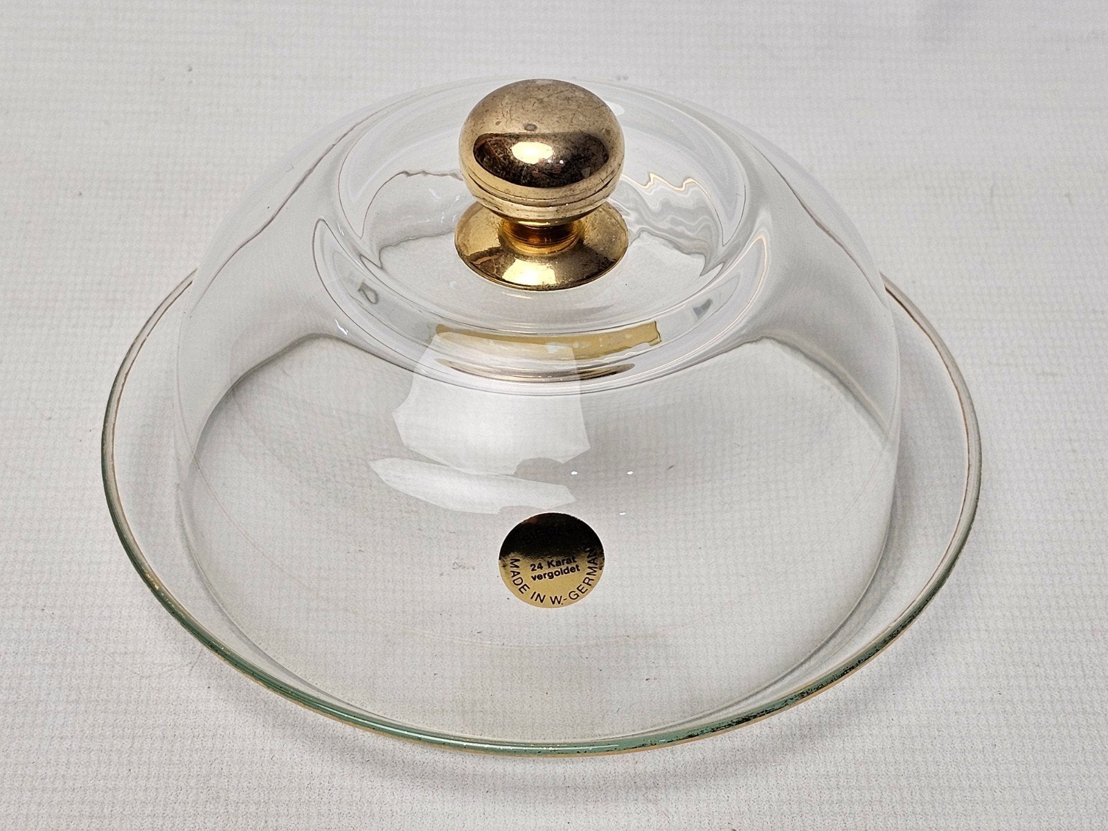 # Vintage Siegl Bakje met Deksel, 24K Verguld, Antiek en Kunst, Ophalen of Verzenden
