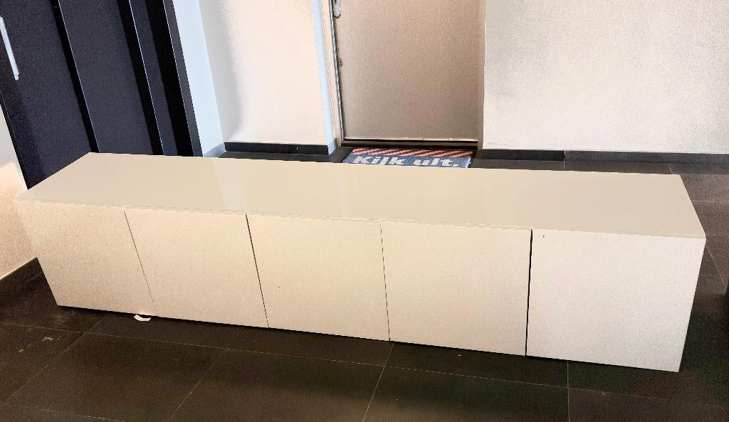 dressoir float, hoogglans wit, Huis en Inrichting, Kasten | Dressoirs, Ophalen, Overige materialen, 200 cm of meer, Modern