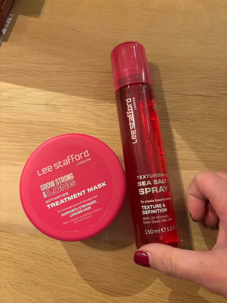 Lee Stafford Haarverzorgingsset: Masker & Sea Salt Spray, Ophalen of Verzenden, Nieuw, Haarverzorger of -hersteller