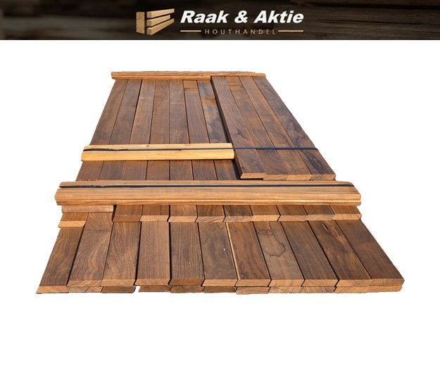 7.8 m2 Rhombus profiel - geschaafd - nr: HP134, Tuin en Terras, Ophalen, Planken, Nieuw, Hardhout