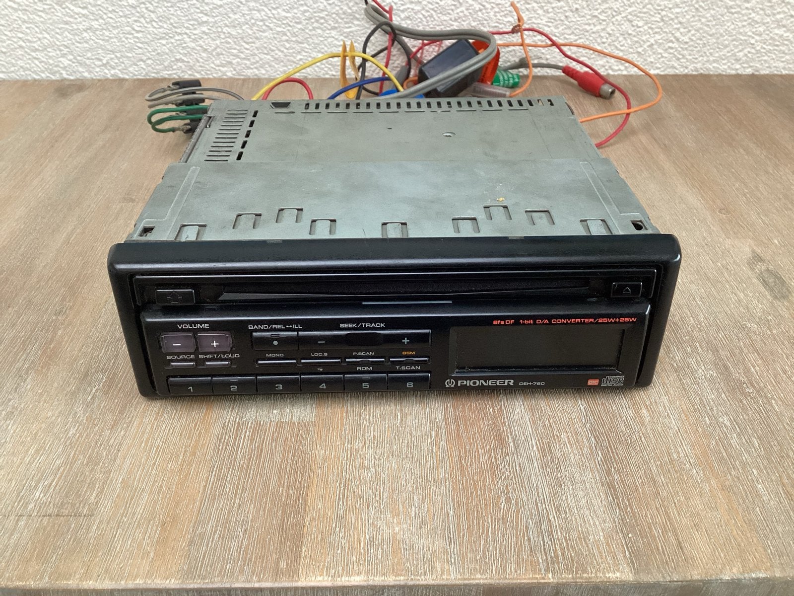 Vintage Pioneer DEH-750 Autoradio met CD speler, Auto diversen, Autoradio's, Ophalen of Verzenden, Gebruikt