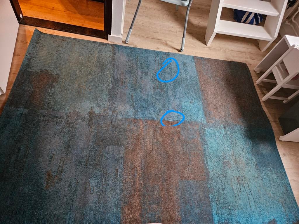 Montel tapijt 170x230, Huis en Inrichting, Stoffering | Tapijten en Kleden, Ophalen, Gebruikt, Blauw, 150 tot 200 cm