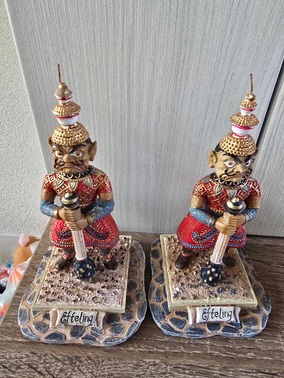 Efteling Wachters Kerstdorp - Set van 2, Verzamelen, Ophalen of Verzenden, Zo goed als nieuw, Beeldje of Poppetje