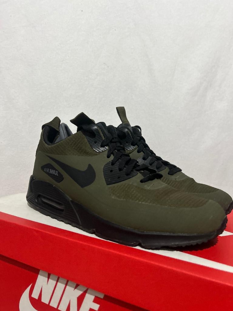 ALS NIEUW! Maat 43 - Nike Air Max 90 Winter Mid Dark Loden, Overige kleuren, Verzenden, Nike, Nike