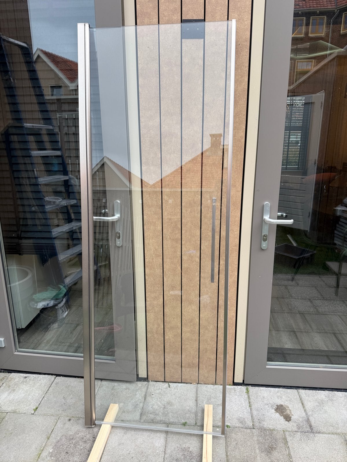 Showroom Douchedeuren (Brons/RVS & Zwart) - Diverse Maten, Ophalen of Verzenden, Zo goed als nieuw, Glas, Douche