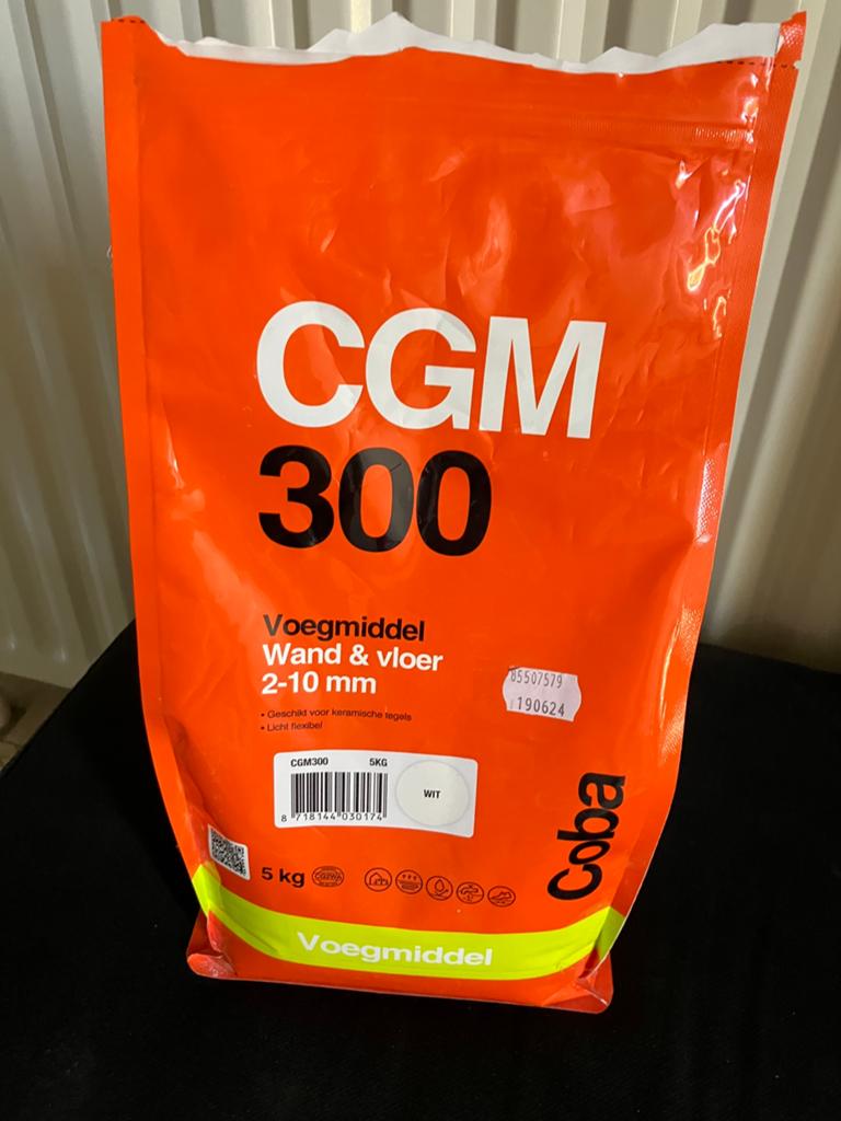 CGM 300 Coba voegmiddel wand en vloer wit 3 kilo, Ophalen, Wandtegels, Minder dan 20 cm, Zo goed als nieuw