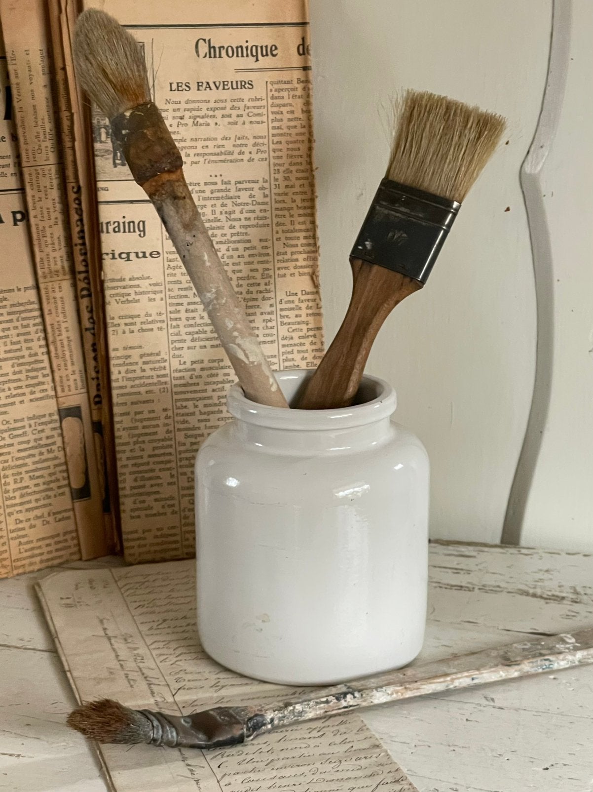 Brocante oude grespot (2), Ophalen of Verzenden