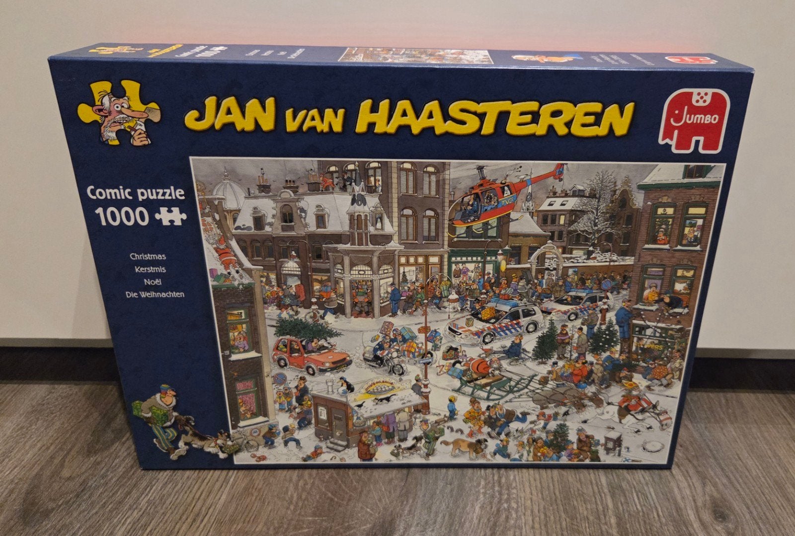 Jan van Haasteren puzzel 1000 stukjes, Kerstmis, Ophalen, 500 t/m 1500 stukjes, Zo goed als nieuw, Legpuzzel