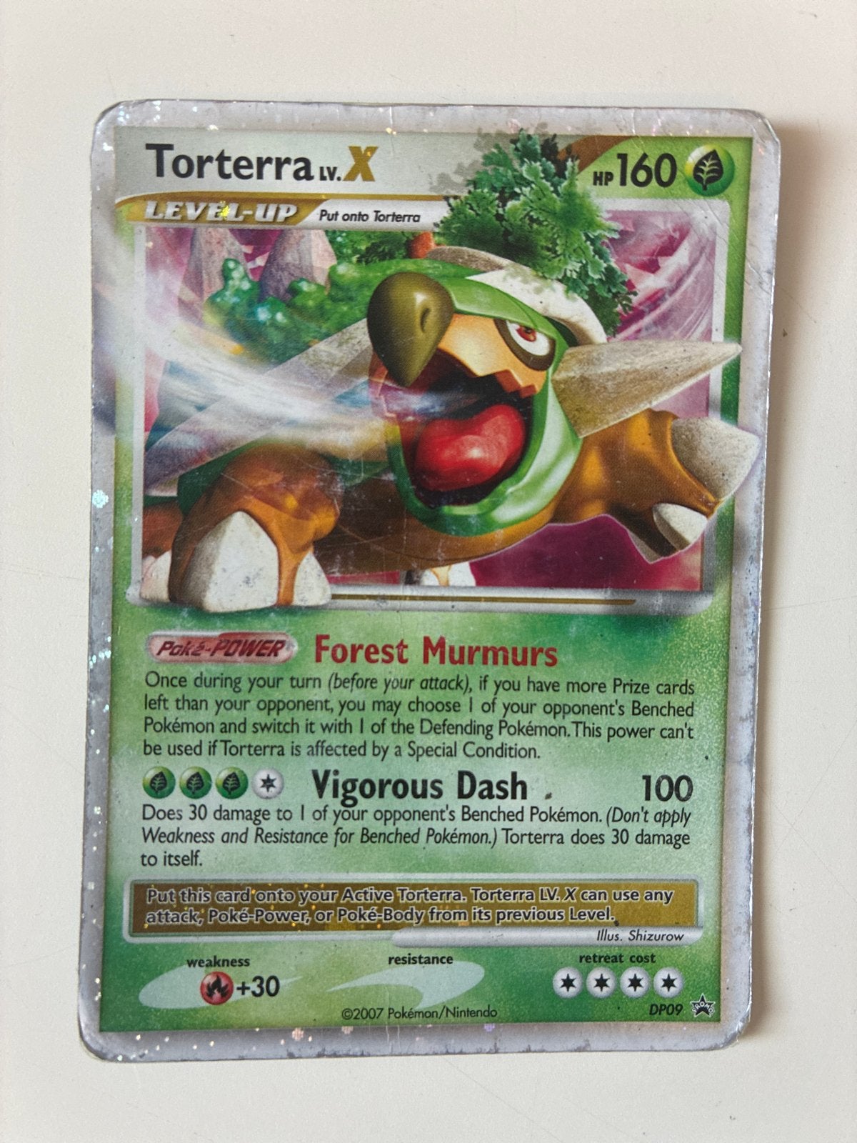 Torterra LV.X Pokémon kaart, Ophalen of Verzenden, Gebruikt, Losse kaart