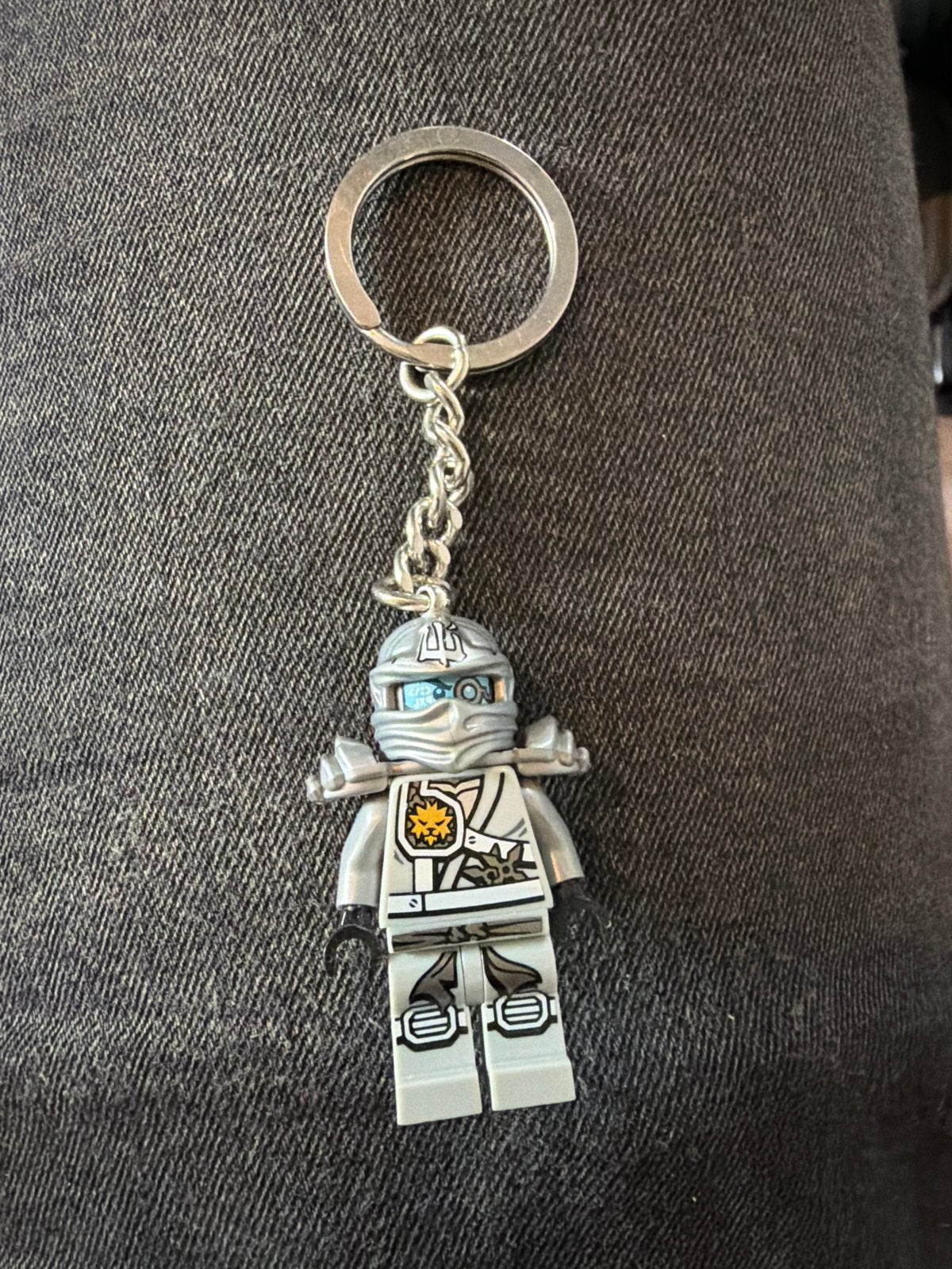 LEGO Ninjago sleutelhanger - Zane, Fantasie, Gebruikt, Zilver, LEGO