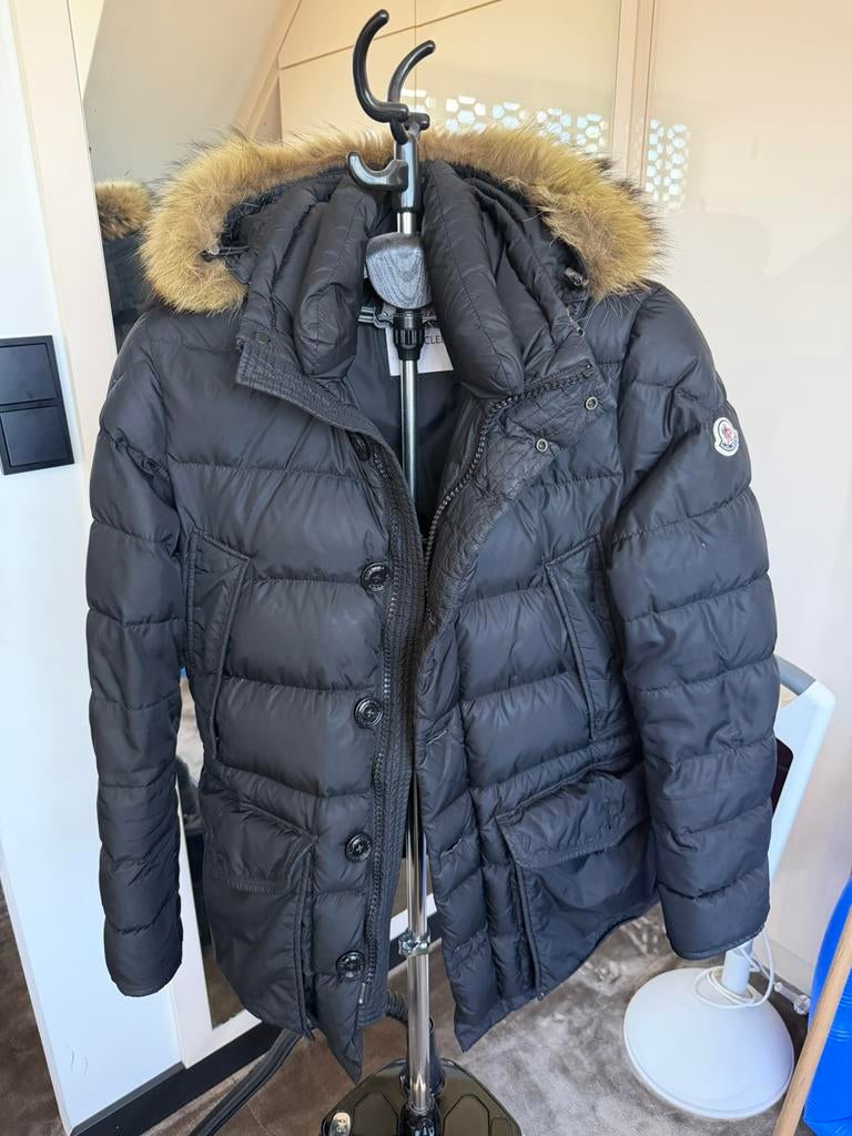 Moncler winterjas voor heren, Ophalen of Verzenden, Gedragen, Maat 52/54 (L), Zwart