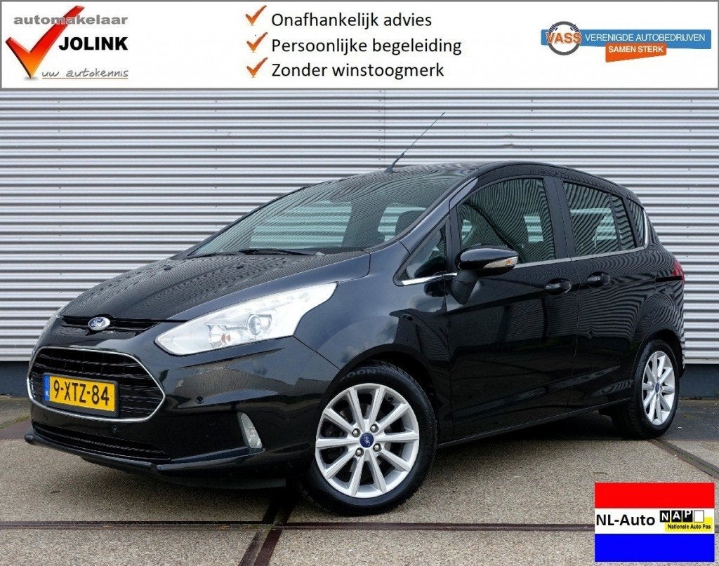 Ford B-MAX 1.0 EcoBoost Titanium I NL-Auto I 100% dealer I C, Euro 5, 101 pk, Gebruikt, 750 kg