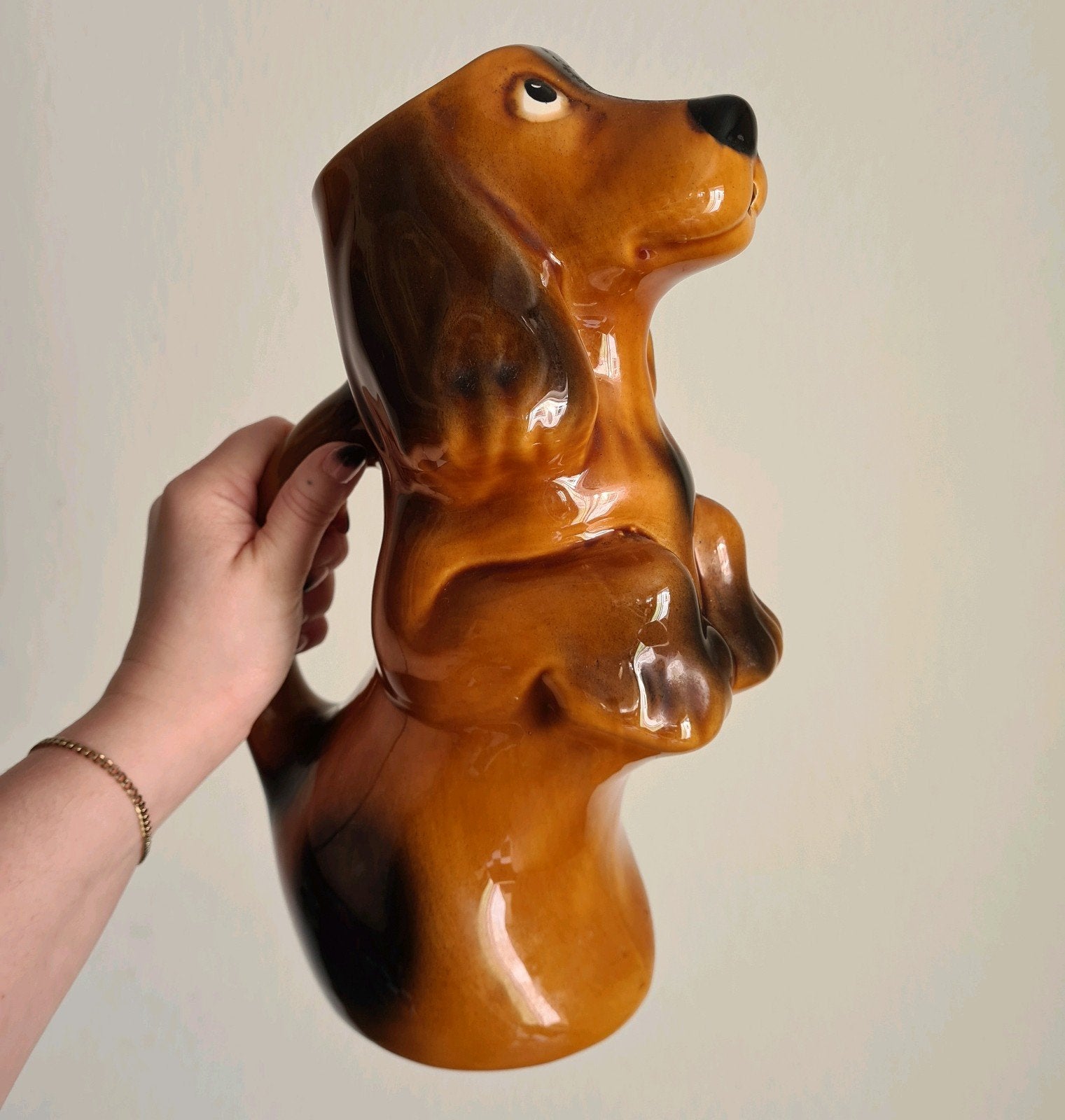 Keramiek hond karaf retro vintage porselein honden dog, Ophalen of Verzenden, Huis en Inrichting