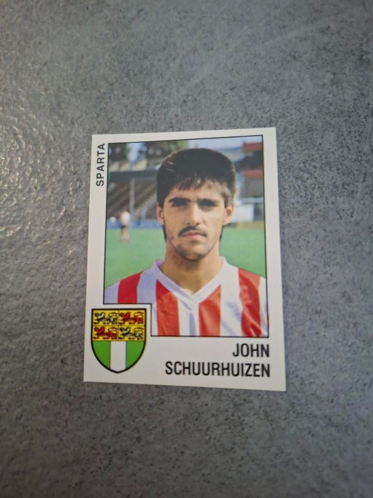 Panini sticker Voetbal 89. Speler John Schuurhuizen Sparta., Verzenden, Zo goed als nieuw, Sticker