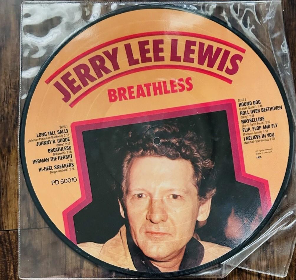 Jerry Lee Lewis - Breathless Picture Disc/Denemarken 1983, Ophalen of Verzenden, Gebruikt, Overige formaten, Poprock