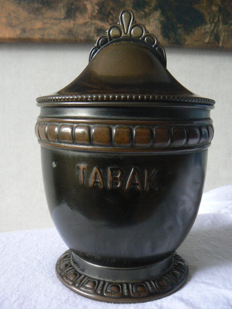 Tabakspot met deksel 20 cm hoog C en K Tiel, Antiek en Kunst, Ophalen of Verzenden