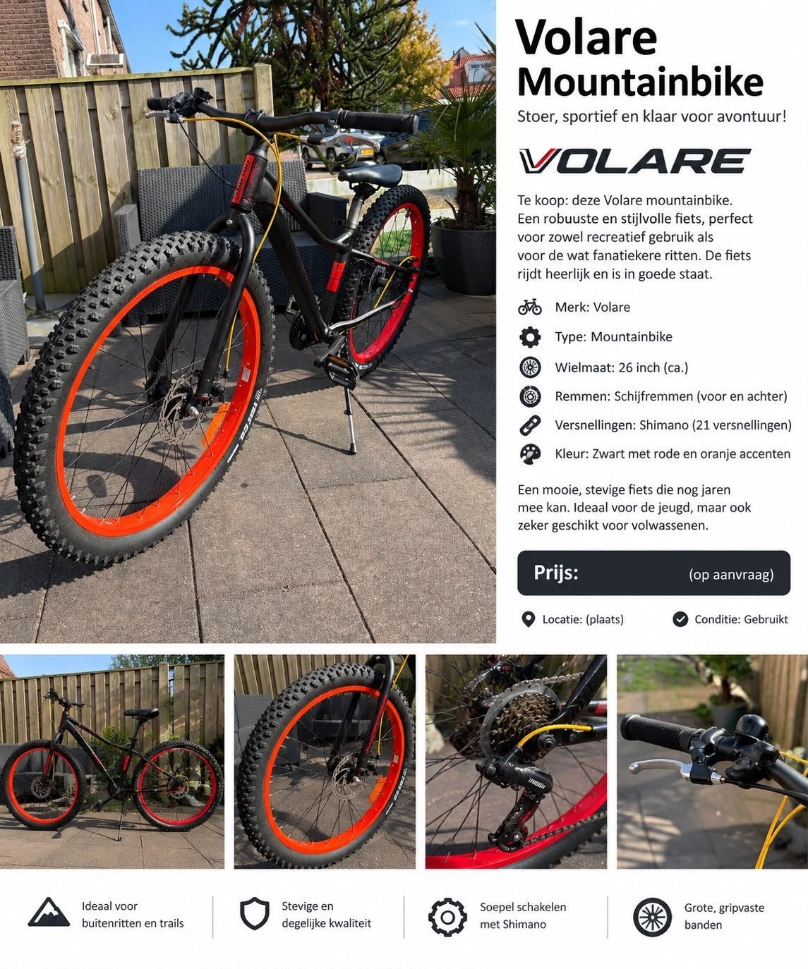 Volare Mountainbike - Stoer, sportief en klaar voor avontuur