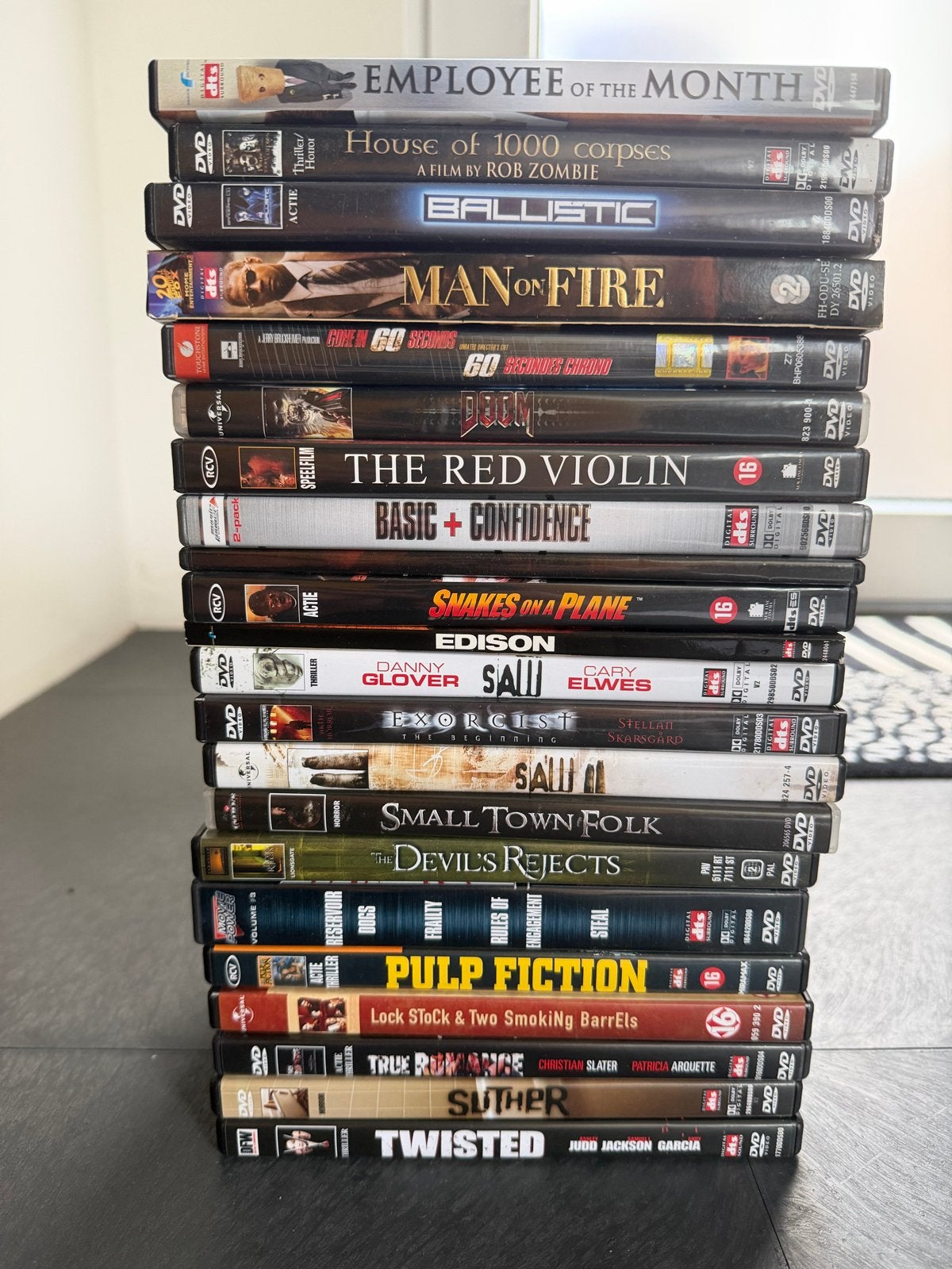 Grote collectie DVD films (20 stuks) - Actie, Thriller, Horr, Vanaf 16 jaar, Nederlands, Overige genres, Ophalen of Verzenden