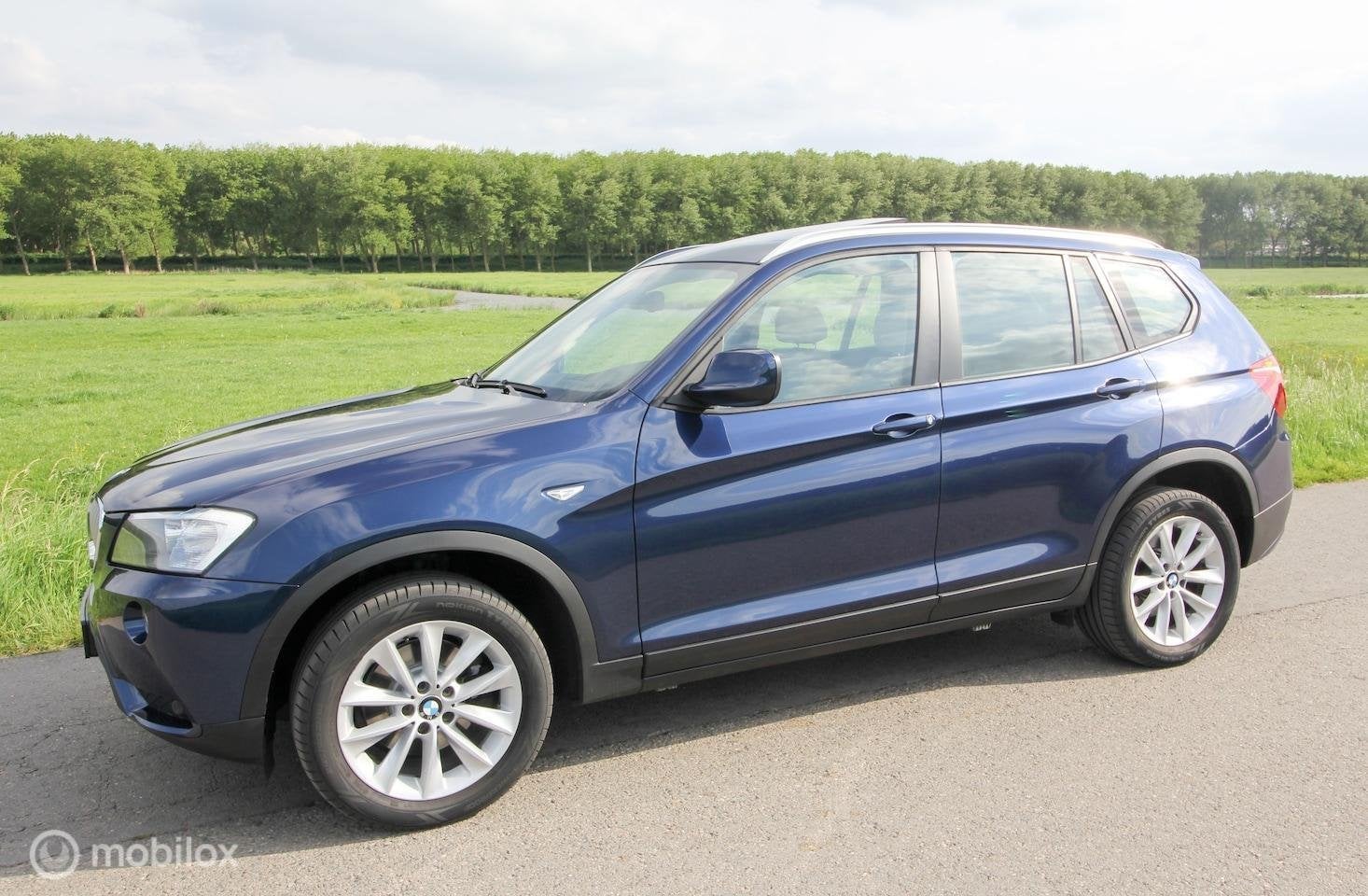 BMW X3 3.5i xDrive High Executive F25 Leer Voll.Historie Pan, Auto's, BMW, Automaat, Gebruikt, 2000 kg, Blauw