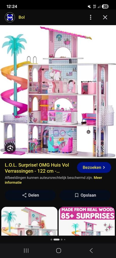 L.O.L huis xl, Kinderen en Baby's, Speelgoed | Poppenhuizen, Ophalen, Gebruikt, Poppenhuis