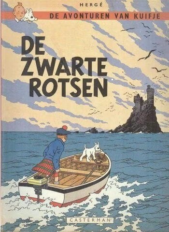 Kuifje. De zwarte rotsen. NR0983, Boeken, Eén stripboek, Verzenden, Gelezen, Hergé