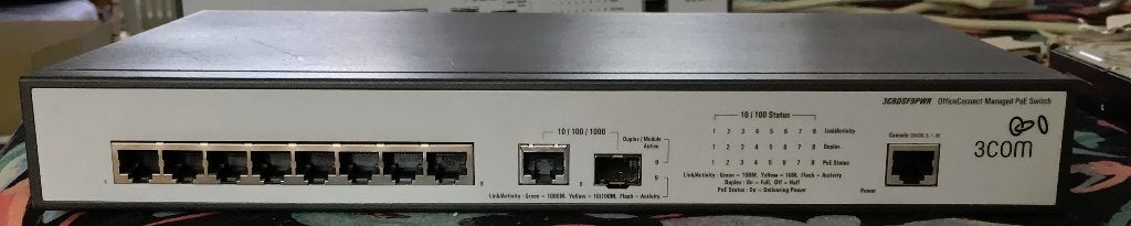 3Com OfficeConnect (3CRDSF9PWR) 8-Ports PoE 4-6, Ophalen of Verzenden, Gebruikt