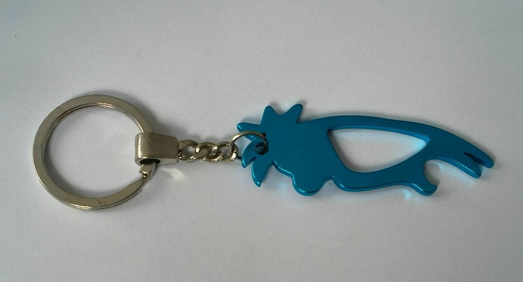 Kip/Haan sleutelhanger (blauw), Verzamelen, Sleutelhangers, Ophalen of Verzenden, Zo goed als nieuw, Dier of Natuur