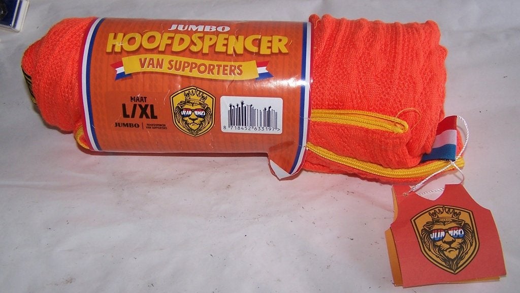 Jumbo Hoofdspencer van (Oranje) supporter. L/XL. Nieuw., Maat L, Ophalen of Verzenden, Zo goed als nieuw, Clubaccessoires