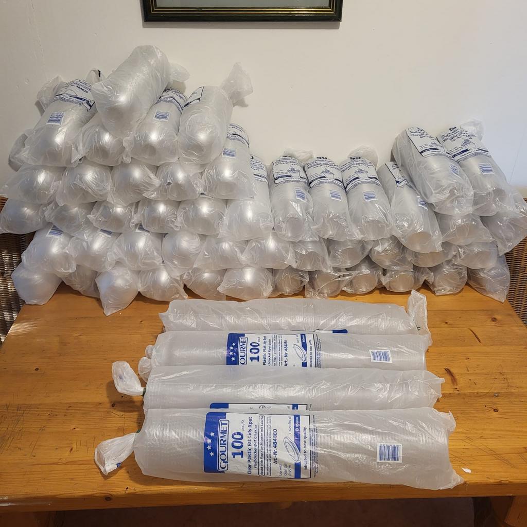 Grote partij plastic bekers en deksels (nieuw), Ophalen of Verzenden