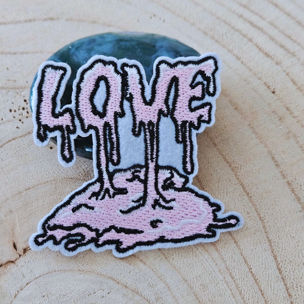 Strijk embleem applicatie Patch Love smeltend, D, Nieuw, Ophalen of Verzenden, D